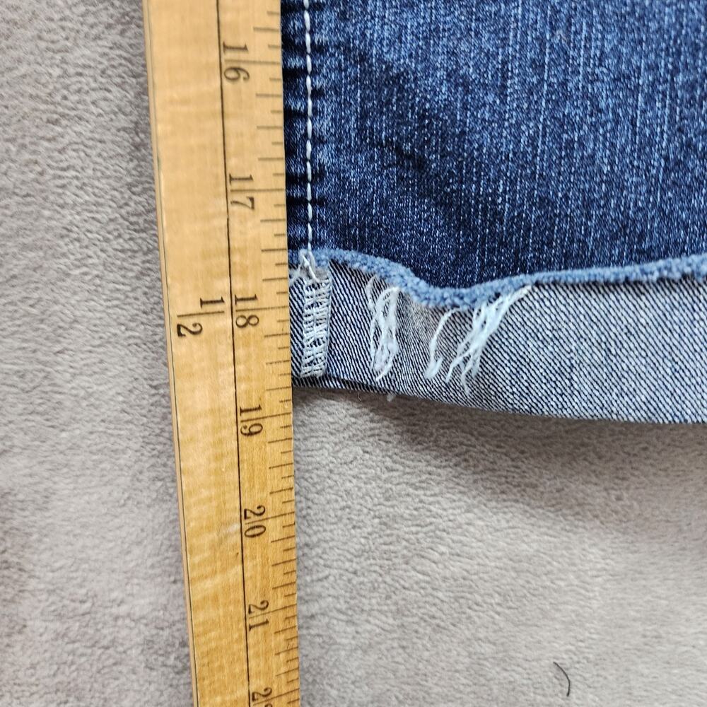 Rue21 Capri Jeans Women’s 11/12 Mid Rise Crop Stretch Denim Cuffed Sequin Pocket - Picture 12 of 12